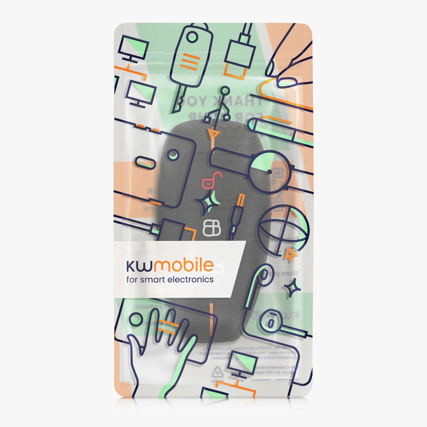 kwmobile Schlüsselhülle für Ford 3-Tasten Autoschlüssel Keyless Go Hülle - Autoschlüssel Schlüssel Hülle