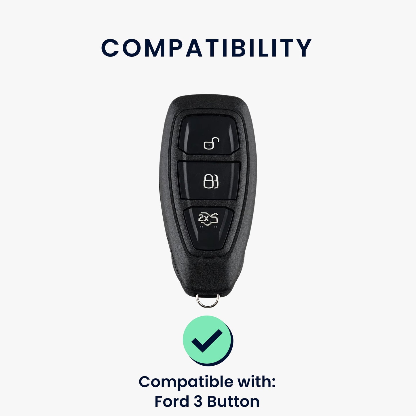 kwmobile Schlüsselhülle für Ford 3-Tasten Autoschlüssel Keyless Go Hülle - Autoschlüssel Schlüssel Hülle