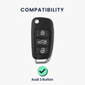 Audi 3-Tasten Klappschlüssel Schlüsselhülle Wabenmuster