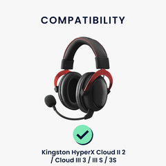 kwmobile Ohr Polster für Kingston HyperX Cloud II / Cloud III / III S / 3S - Ersatz Ohrpolster - Kopfhörer Ersatzteile