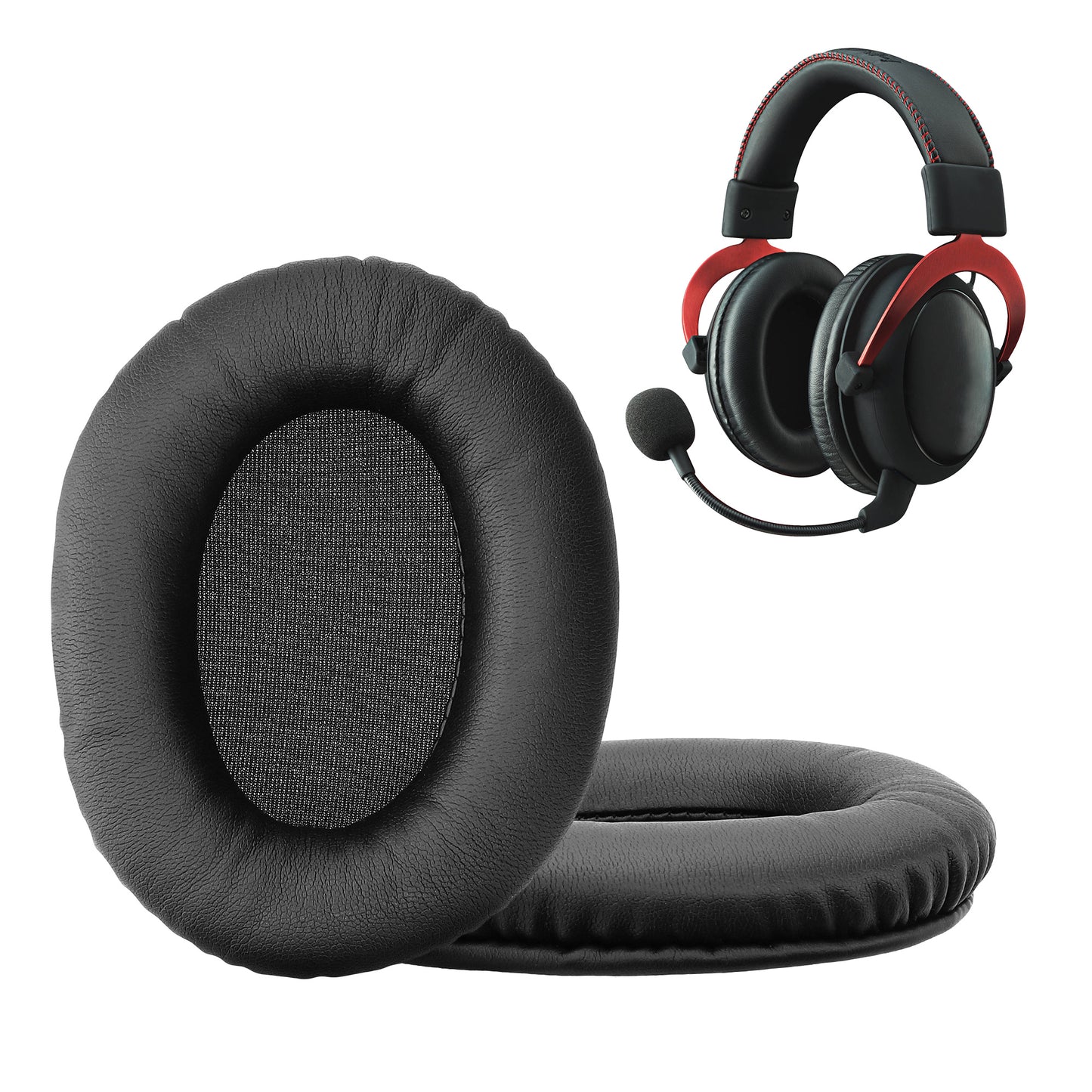 kwmobile Ohr Polster für Kingston HyperX Cloud II / Cloud III / III S / 3S - Ersatz Ohrpolster - Kopfhörer Ersatzteile - Kopfhörer Ersatzpolster für Over Ear Headphones