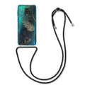 kwmobile Necklace Case kompatibel mit Xiaomi Redmi Note 9S / 9 Pro / 9 Pro Max Hülle - Silikon Cover mit Handykette - Gold Grau Transparent Dschungel Gold  [dsg02]
