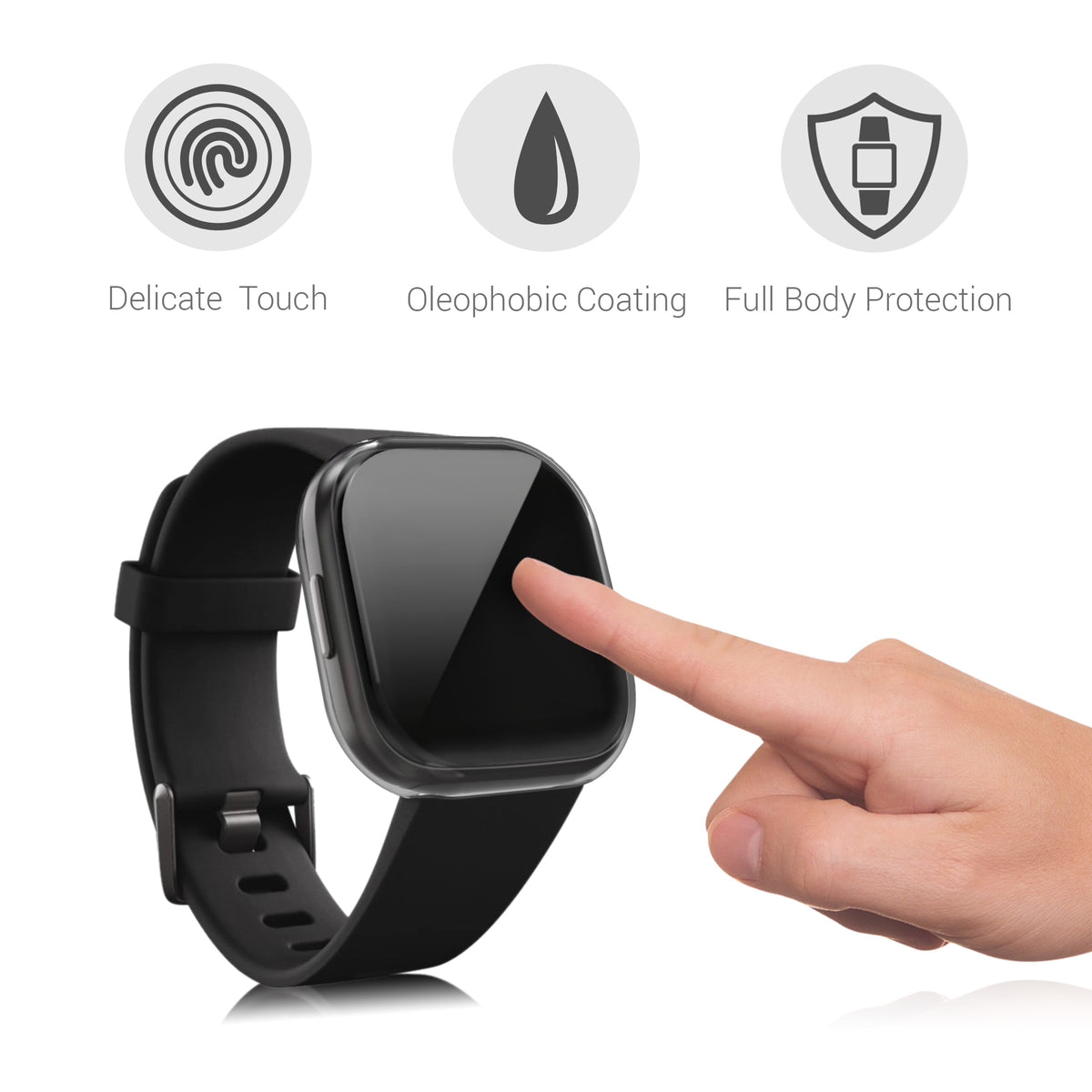 Fitbit Versa 3 / Sense Fullbody Display Hülle