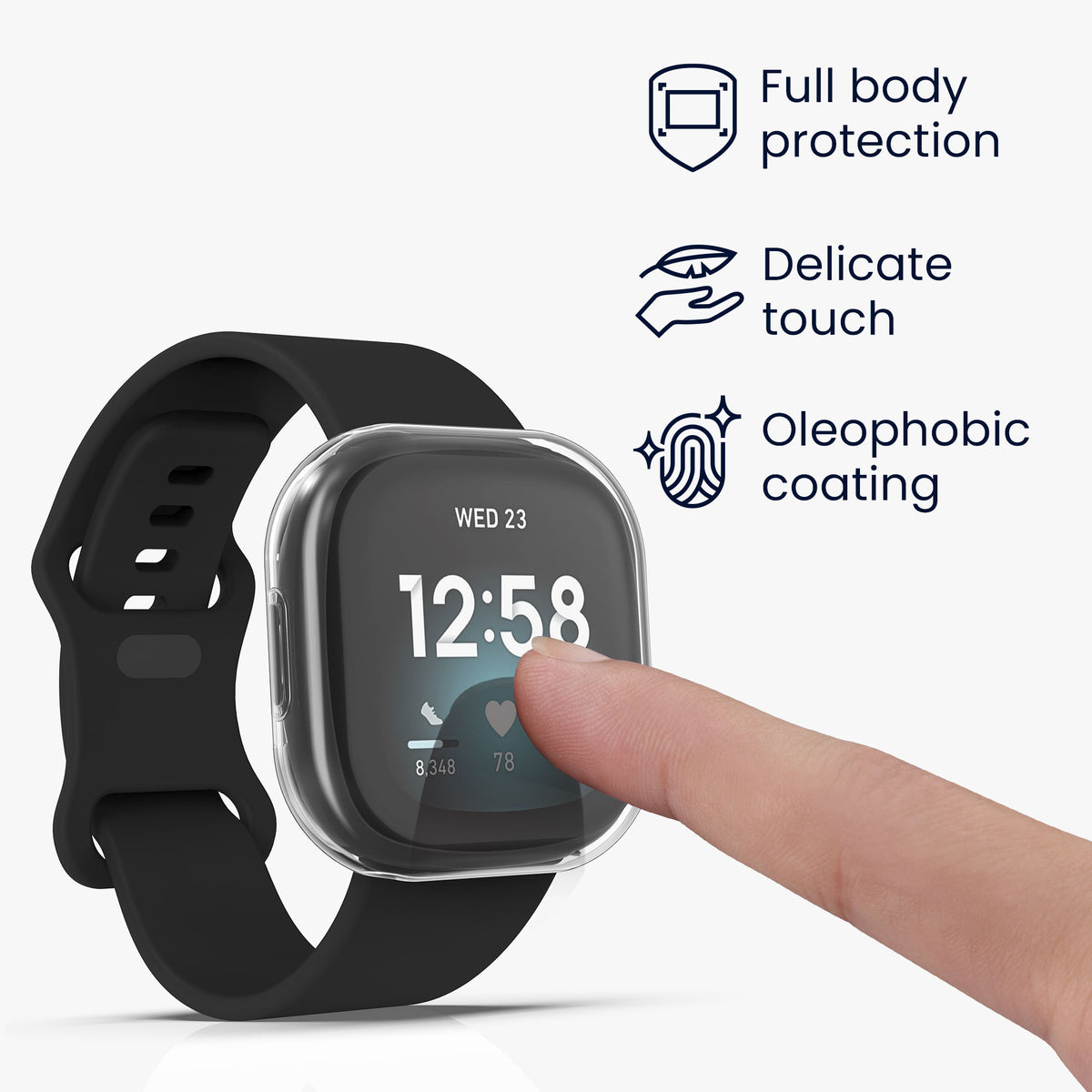 Fitbit Versa 3 / Sense Fullbody Display Hülle