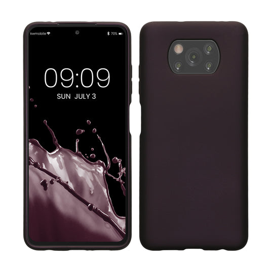 kwmobile Handyhülle für Xiaomi Poco X3 NFC / Poco X3 Pro Hülle - Silikon Case metallisch schimmernd - Schutzhülle Cover