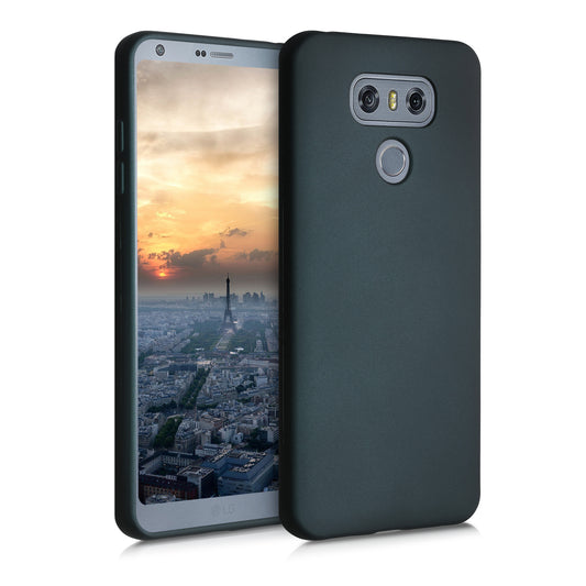 kwmobile Handyhülle für LG G6 Hülle - Silikon Case metallisch schimmernd - Schutzhülle Cover - Metallic Petrol Metallic Petrol  