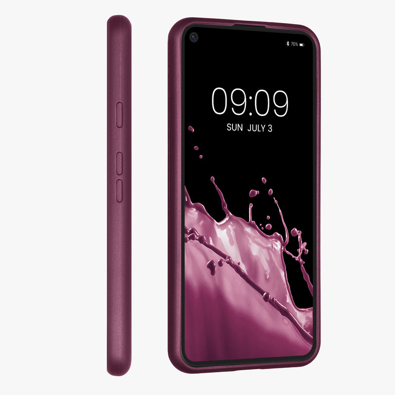 kwmobile Handyhülle für Google Pixel 5 Hülle - Silikon Case metallisch schimmernd - Schutzhülle Cover