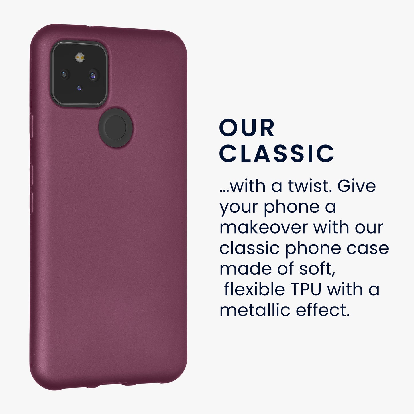 kwmobile Handyhülle für Google Pixel 5 Hülle - Silikon Case metallisch schimmernd - Schutzhülle Cover