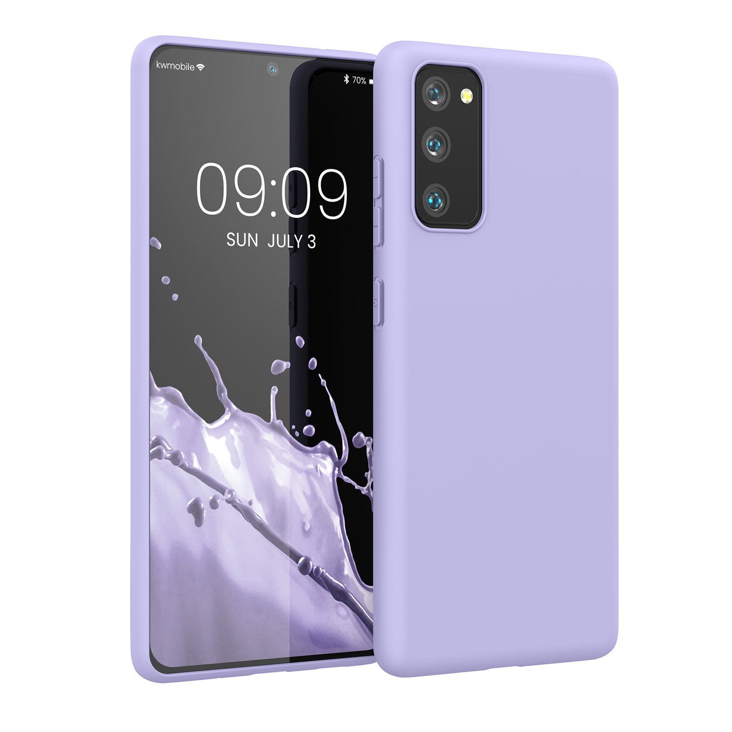 kwmobile Handyhülle für Samsung Galaxy S20 FE Hülle - TPU Case - Kabelloses Laden - Schutzhülle Cover in Pastell Lavendel Pastell Lavendel  