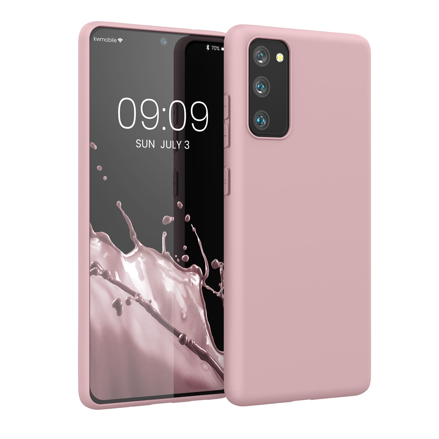 kwmobile Handyhülle für Samsung Galaxy S20 FE Hülle - TPU Case - Kabelloses Laden - Schutzhülle Cover in Vintage Pink Vintage Pink  