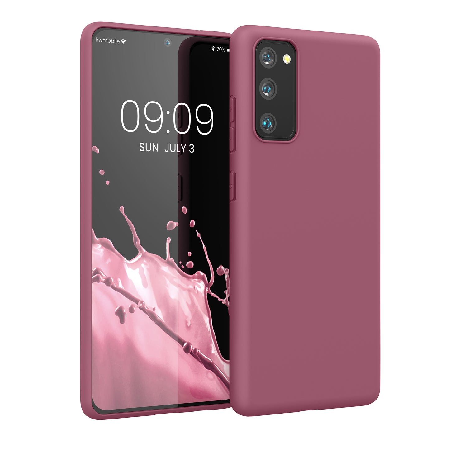 kwmobile Handyhülle für Samsung Galaxy S20 FE Hülle - TPU Case - Kabelloses Laden - Schutzhülle Cover in Dark Rose Dark Rose  