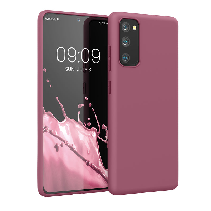 kwmobile Handyhülle für Samsung Galaxy S20 FE Hülle - TPU Case - Kabelloses Laden - Schutzhülle Cover in Dark Rose Dark Rose  
