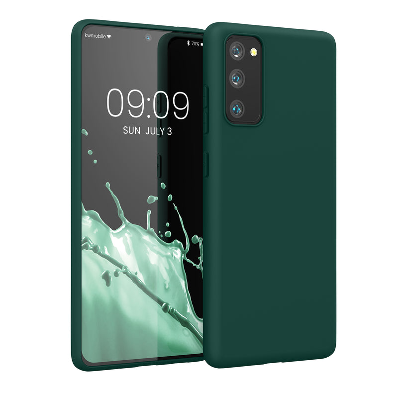 kwmobile Handyhülle für Samsung Galaxy S20 FE Hülle - TPU Case - Kabelloses Laden - Schutzhülle Cover in Türkisgrün Türkisgrün  