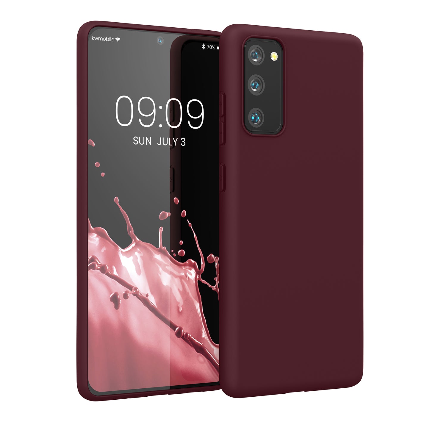 kwmobile Handyhülle für Samsung Galaxy S20 FE Hülle - TPU Case - Kabelloses Laden - Schutzhülle Cover in Tawny Red Tawny Red  