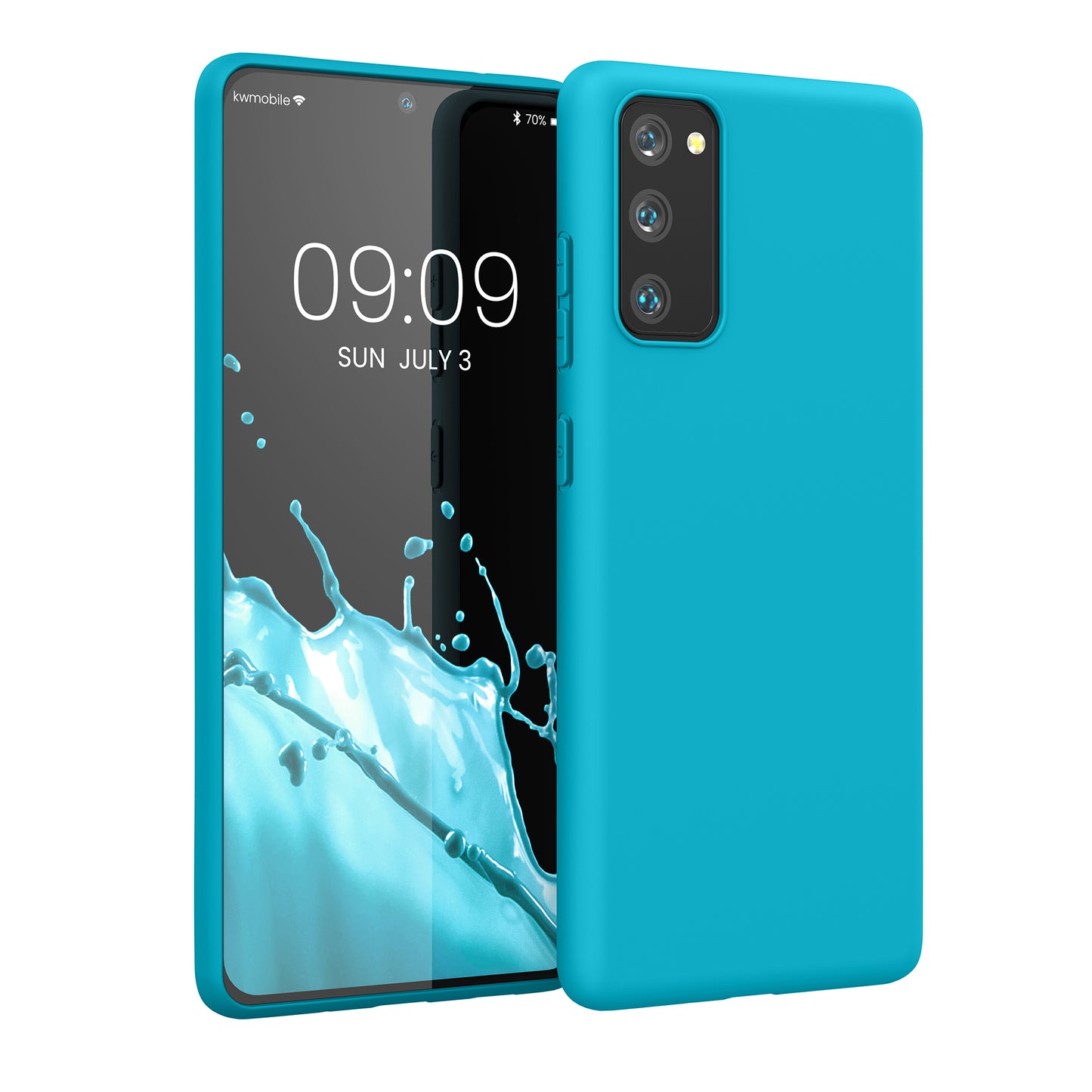 kwmobile Handyhülle für Samsung Galaxy S20 FE Hülle - TPU Case - Kabelloses Laden - Schutzhülle Cover in Cool Glacier Cool Glacier  