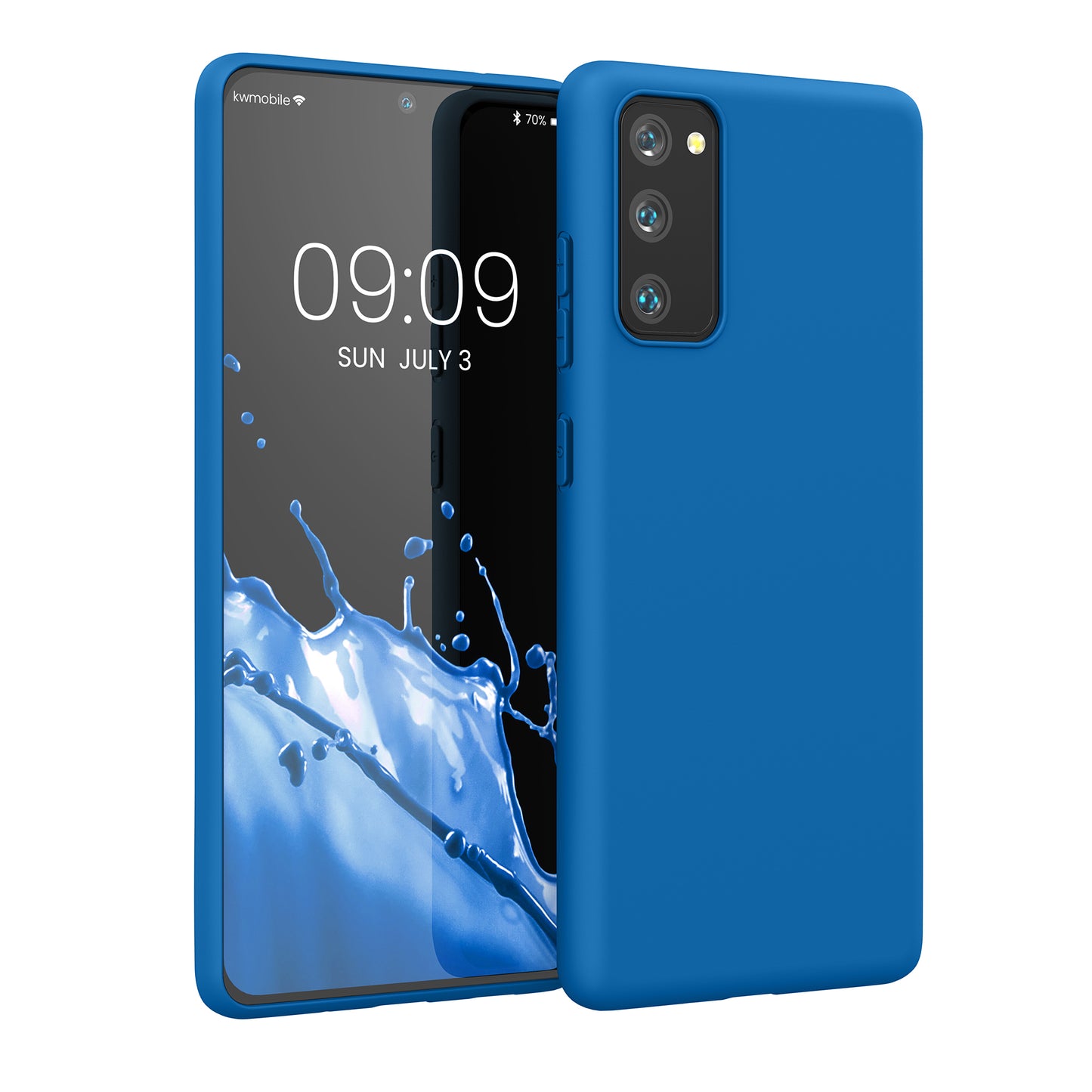 kwmobile Handyhülle für Samsung Galaxy S20 FE Hülle - TPU Case - Kabelloses Laden - Schutzhülle Cover in Blue Reef Blue Reef  