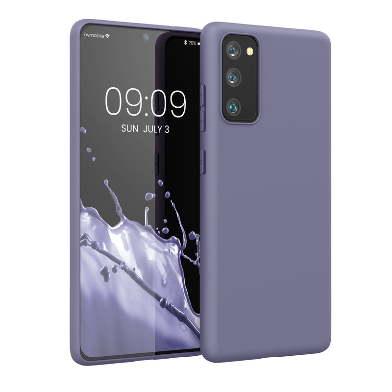 kwmobile Handyhülle für Samsung Galaxy S20 FE Hülle - TPU Case - Kabelloses Laden - Schutzhülle Cover in Soft Blue Lavender Soft Blue Lavender  