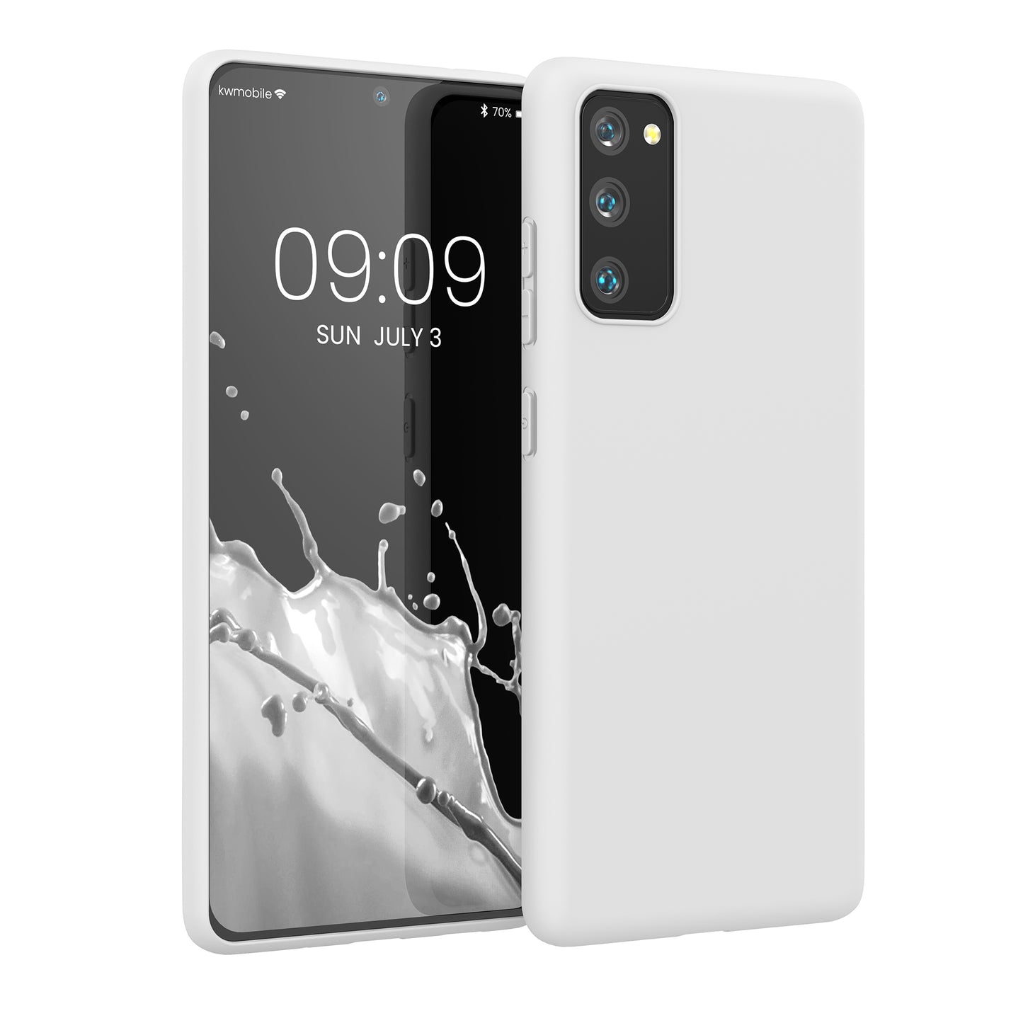 kwmobile Handyhülle für Samsung Galaxy S20 FE Hülle - TPU Case - Kabelloses Laden - Schutzhülle Cover in Weiß matt Weiß matt  