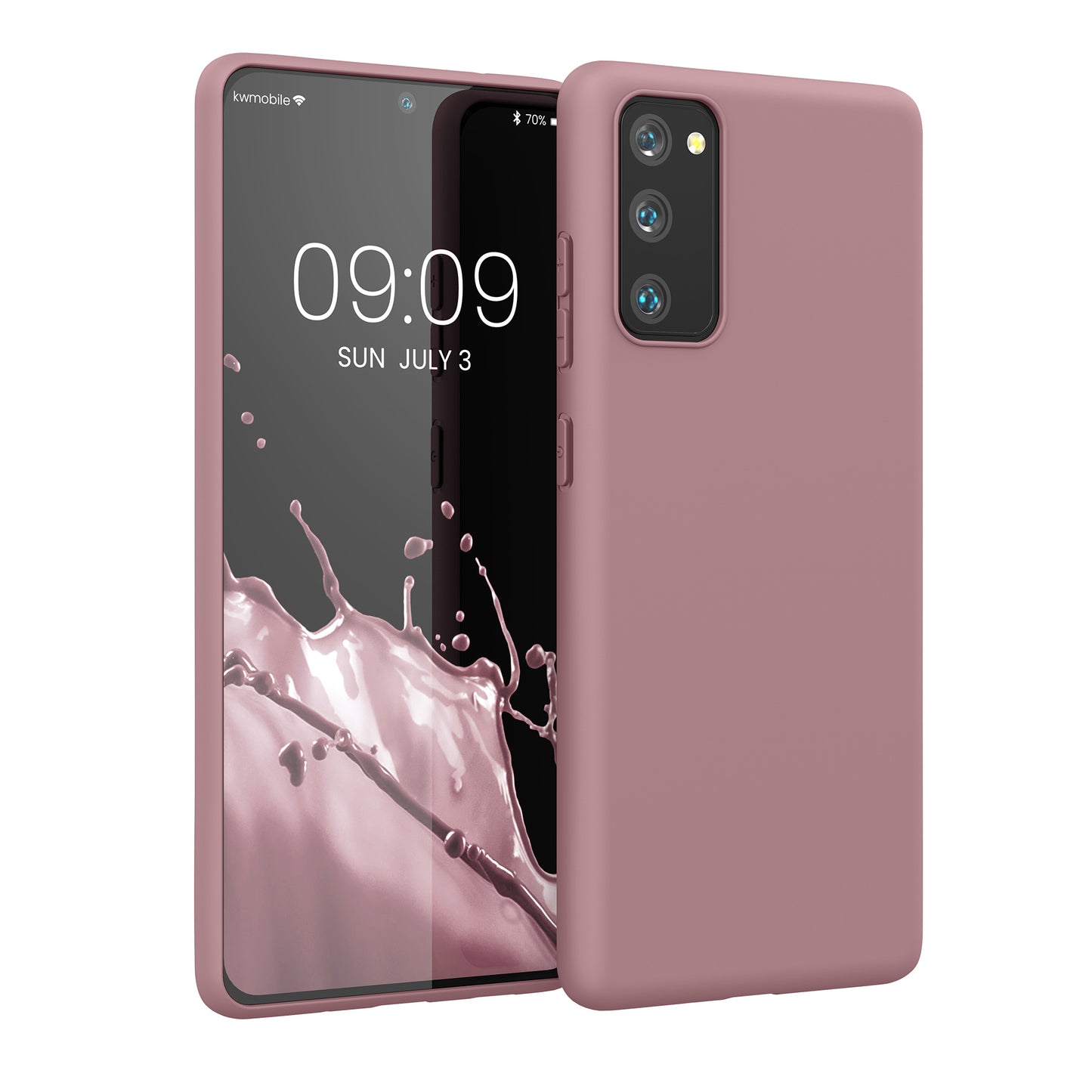 kwmobile Handyhülle für Samsung Galaxy S20 FE Hülle - TPU Case - Kabelloses Laden - Schutzhülle Cover in Altrosa matt Altrosa matt  