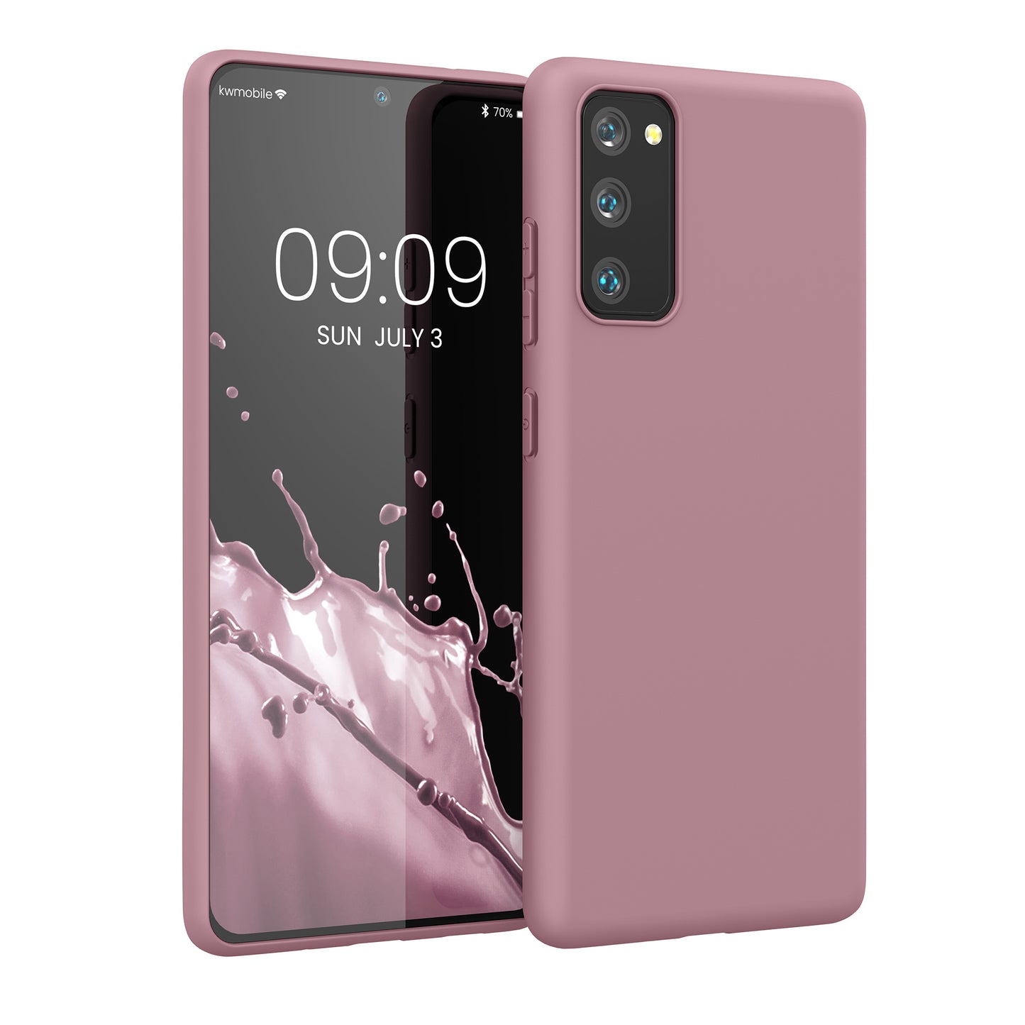 kwmobile Handyhülle für Samsung Galaxy S20 FE Hülle - TPU Case - Kabelloses Laden - Schutzhülle Cover in Altrosa Altrosa  