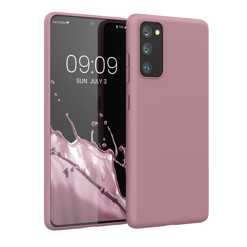 kwmobile Handyhülle für Samsung Galaxy S20 FE Hülle - TPU Case - Kabelloses Laden - Schutzhülle Cover in Altrosa Altrosa  