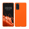 kwmobile Handyhülle für Samsung Galaxy S20 FE Hülle - TPU Case - Kabelloses Laden - Schutzhülle Cover in Neon Orange Neon Orange  