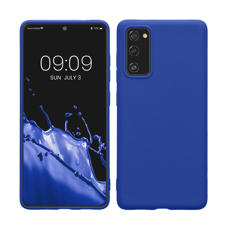 kwmobile Handyhülle für Samsung Galaxy S20 FE Hülle - TPU Case - Kabelloses Laden - Schutzhülle Cover in Baltik Blau Baltik Blau  