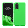 kwmobile Handyhülle für Samsung Galaxy S20 FE Hülle - TPU Case - Kabelloses Laden - Schutzhülle Cover in Neon Grün Neon Grün  