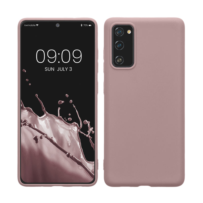 kwmobile Handyhülle für Samsung Galaxy S20 FE Hülle - TPU Case - Kabelloses Laden - Schutzhülle Cover in Nude Lilac Nude Lilac  