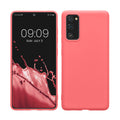 kwmobile Handyhülle für Samsung Galaxy S20 FE Hülle - TPU Case - Kabelloses Laden - Schutzhülle Cover in Neon Koralle Neon Koralle  