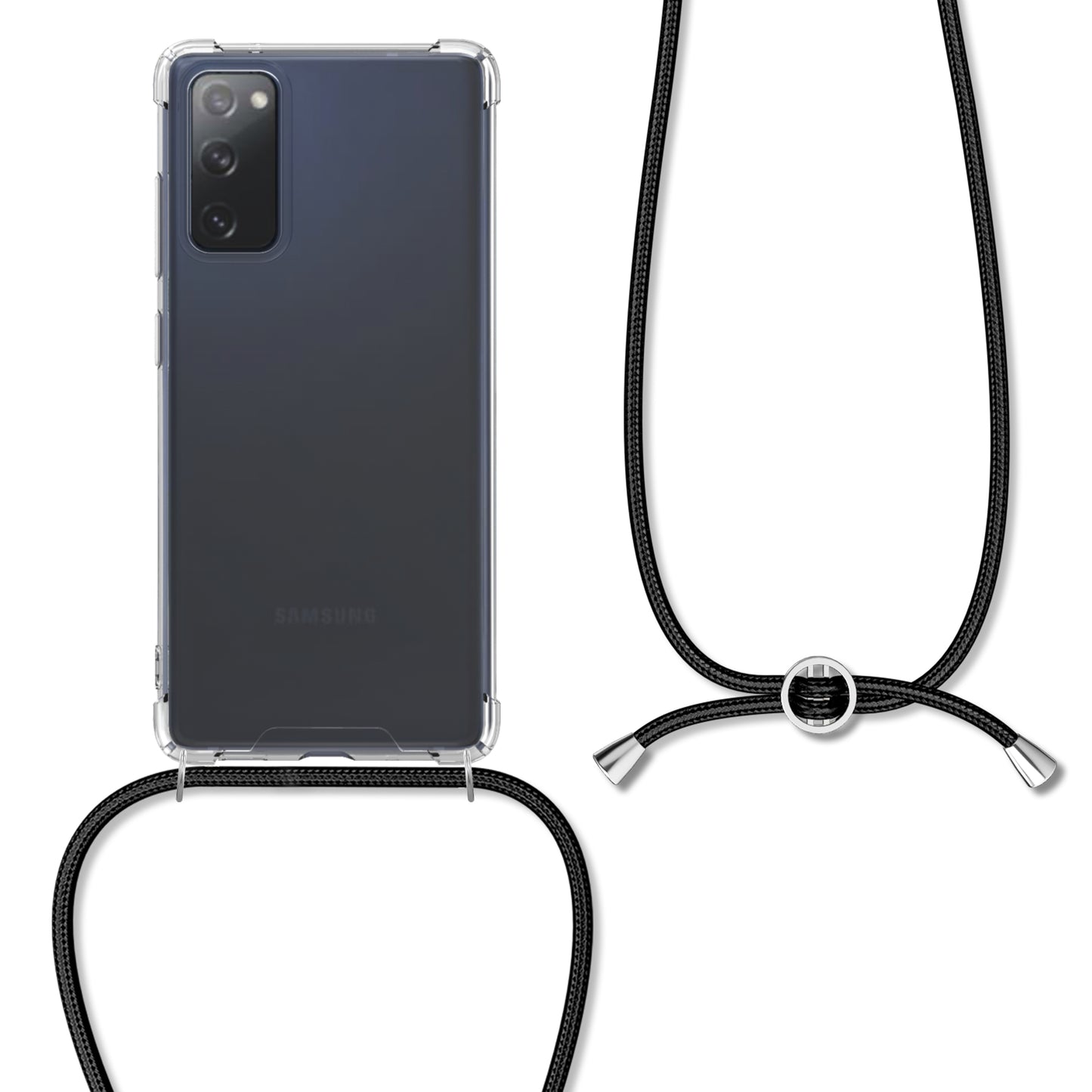 kwmobile Necklace Case kompatibel mit Samsung Galaxy S20 FE Hülle - Silikon Cover mit Handykette - Band Handyhülle