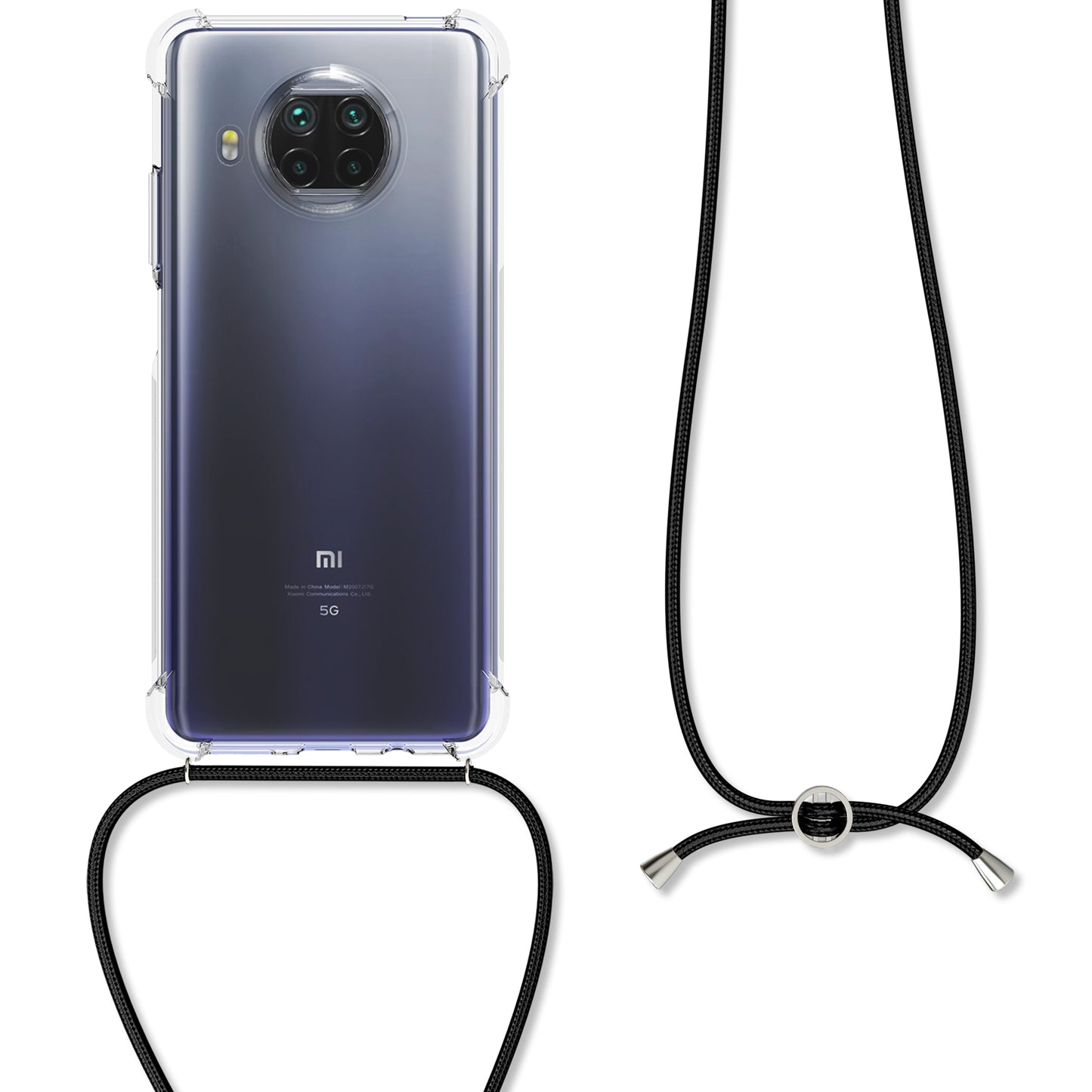 kwmobile Necklace Case kompatibel mit Xiaomi Mi 10T Lite Hülle - Silikon Cover mit Handykette - Band Handyhülle