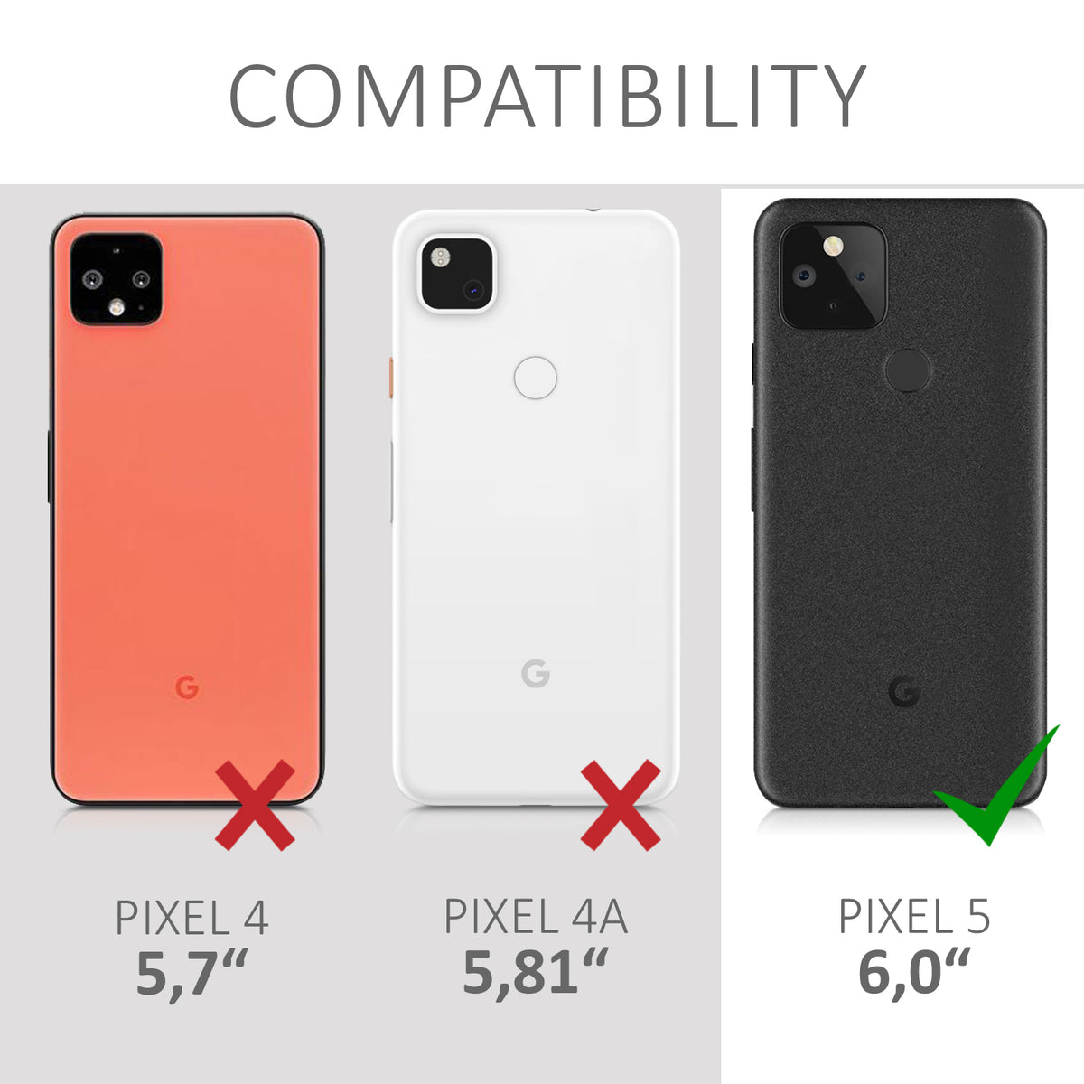 kwmobile Schutzhülle kompatibel mit Google Pixel 5 - Handyhülle - Handy Case Cover