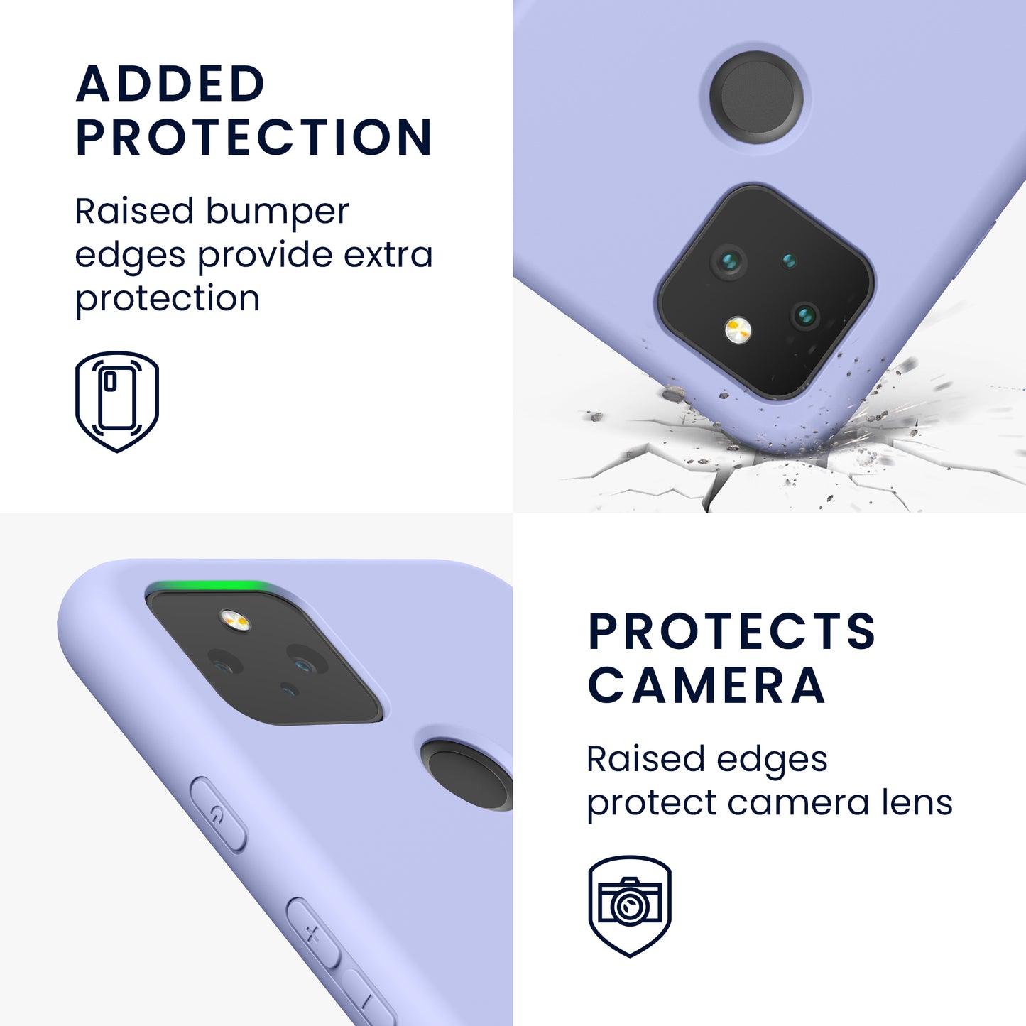 kwmobile Hülle kompatibel mit Google Pixel 5 Hülle - gummierte Silikon Handyhülle - Schutzhülle für kabelloses Laden - Case
