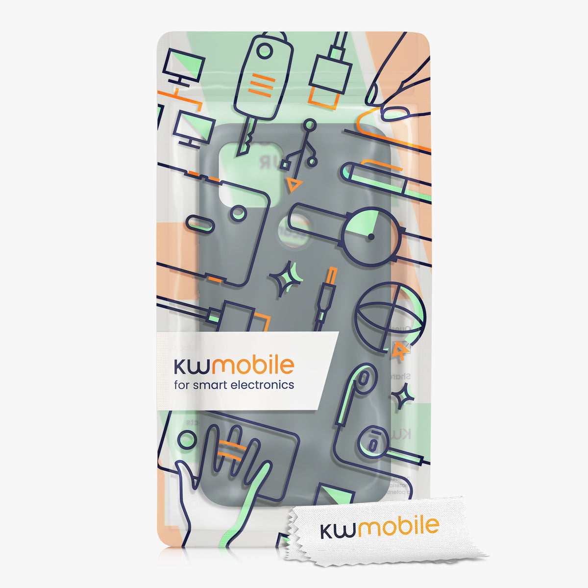kwmobile Hülle kompatibel mit Google Pixel 5 Hülle - gummierte Silikon Handyhülle - Schutzhülle für kabelloses Laden - Case
