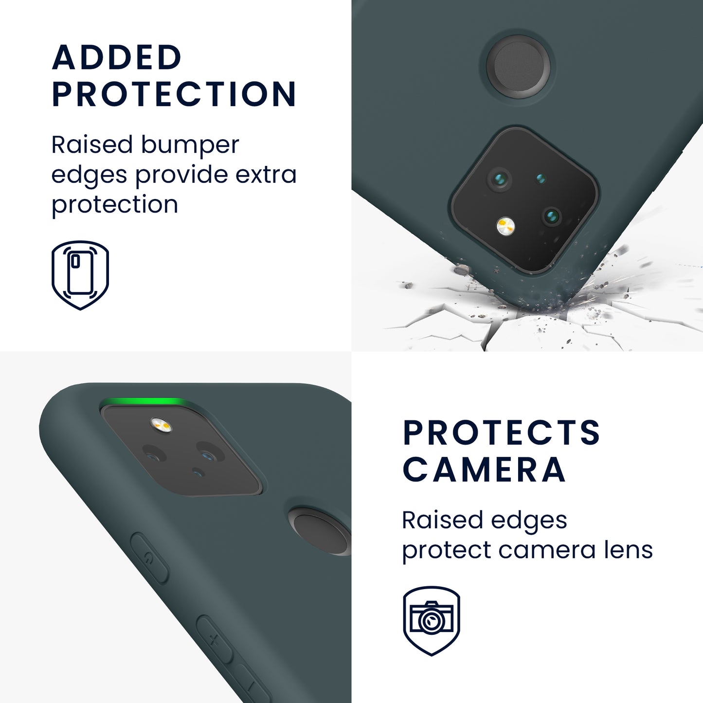 kwmobile Hülle kompatibel mit Google Pixel 5 Hülle - gummierte Silikon Handyhülle - Schutzhülle für kabelloses Laden - Case