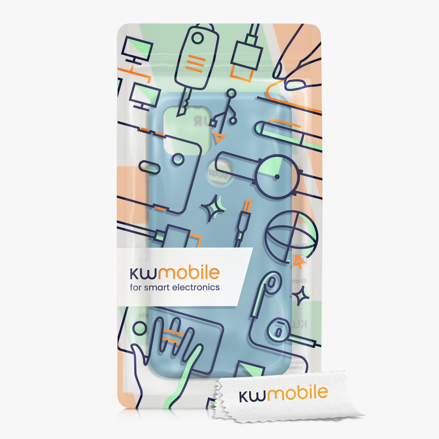 kwmobile Hülle kompatibel mit Google Pixel 5 Hülle - gummierte Silikon Handyhülle - Schutzhülle für kabelloses Laden - Case