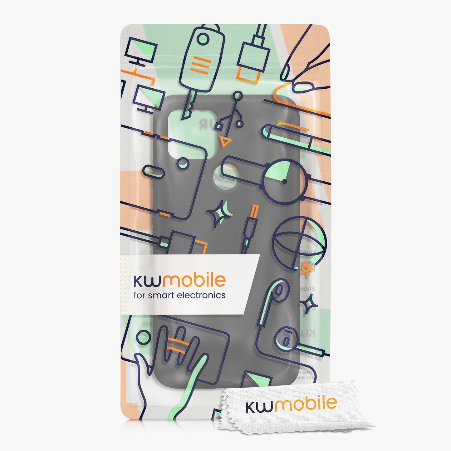 kwmobile Hülle kompatibel mit Google Pixel 5 Hülle - gummierte Silikon Handyhülle - Schutzhülle für kabelloses Laden - Case