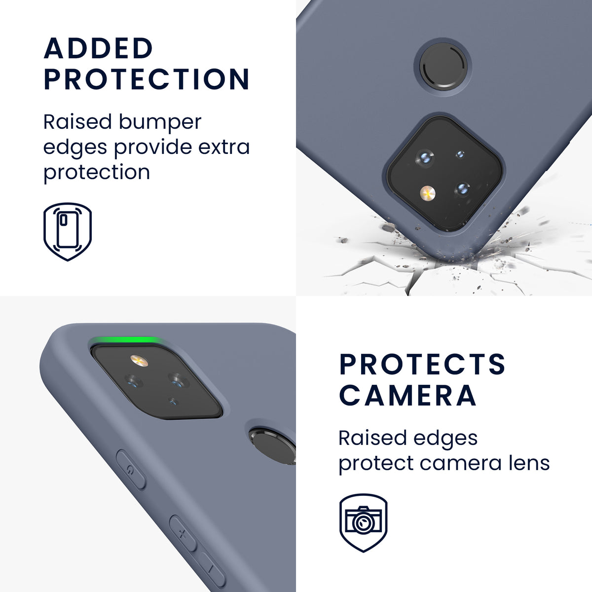 kwmobile Hülle kompatibel mit Google Pixel 4a 5G - Schutzhülle für kabelloses Laden - Case