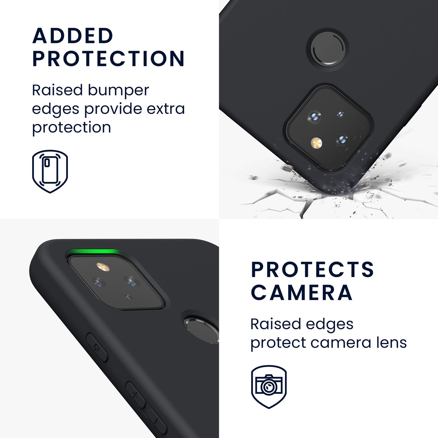 kwmobile Hülle kompatibel mit Google Pixel 4a 5G - Schutzhülle für kabelloses Laden - Case