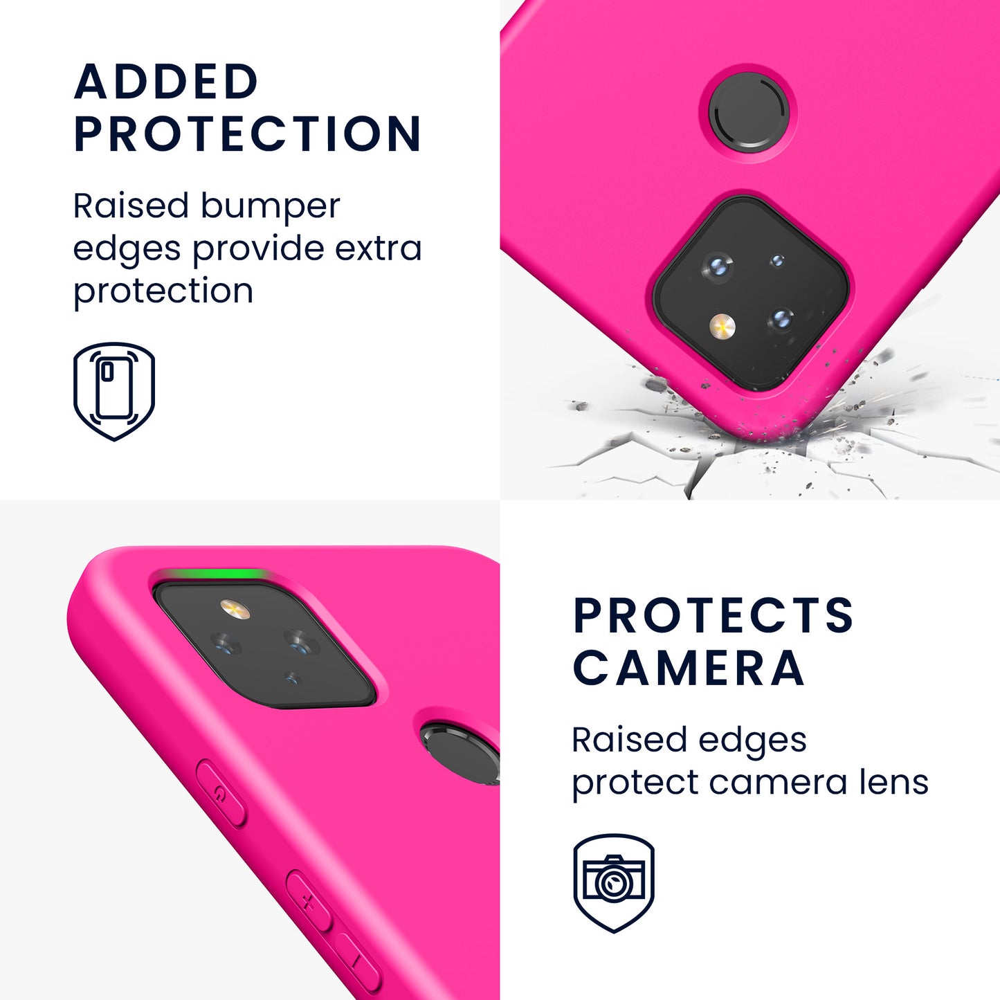 kwmobile Hülle kompatibel mit Google Pixel 4a 5G - Schutzhülle für kabelloses Laden - Case