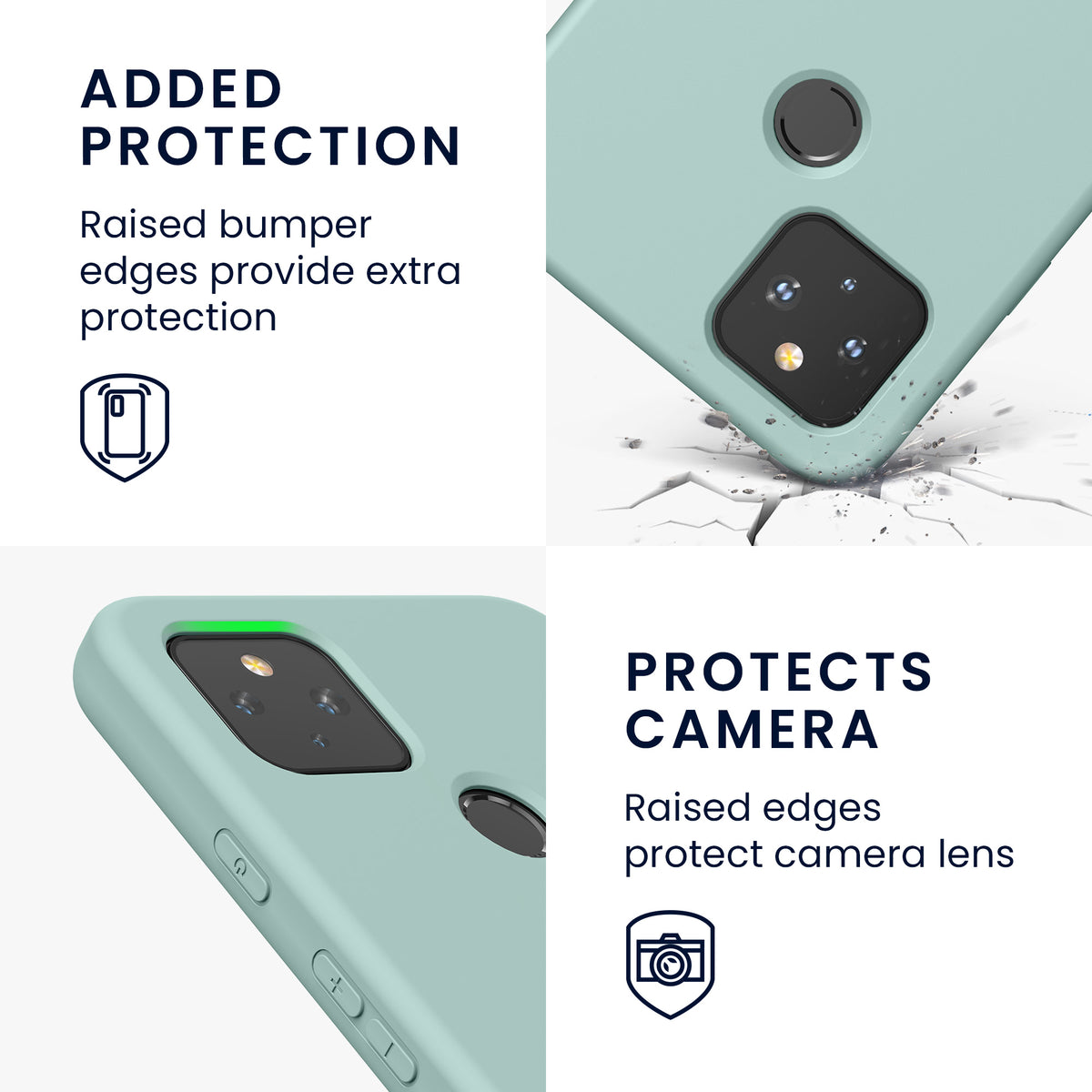 kwmobile Hülle kompatibel mit Google Pixel 4a 5G - Schutzhülle für kabelloses Laden - Case