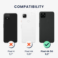 kwmobile Hülle kompatibel mit Google Pixel 4a 5G - Schutzhülle für kabelloses Laden - Case