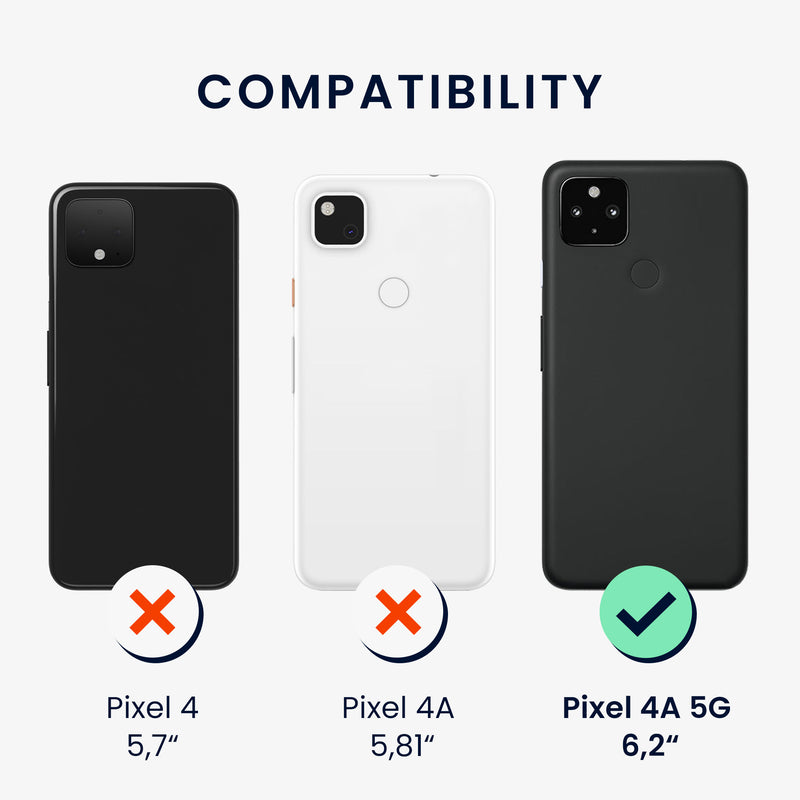 kwmobile Hülle kompatibel mit Google Pixel 4a 5G - Schutzhülle für kabelloses Laden - Case