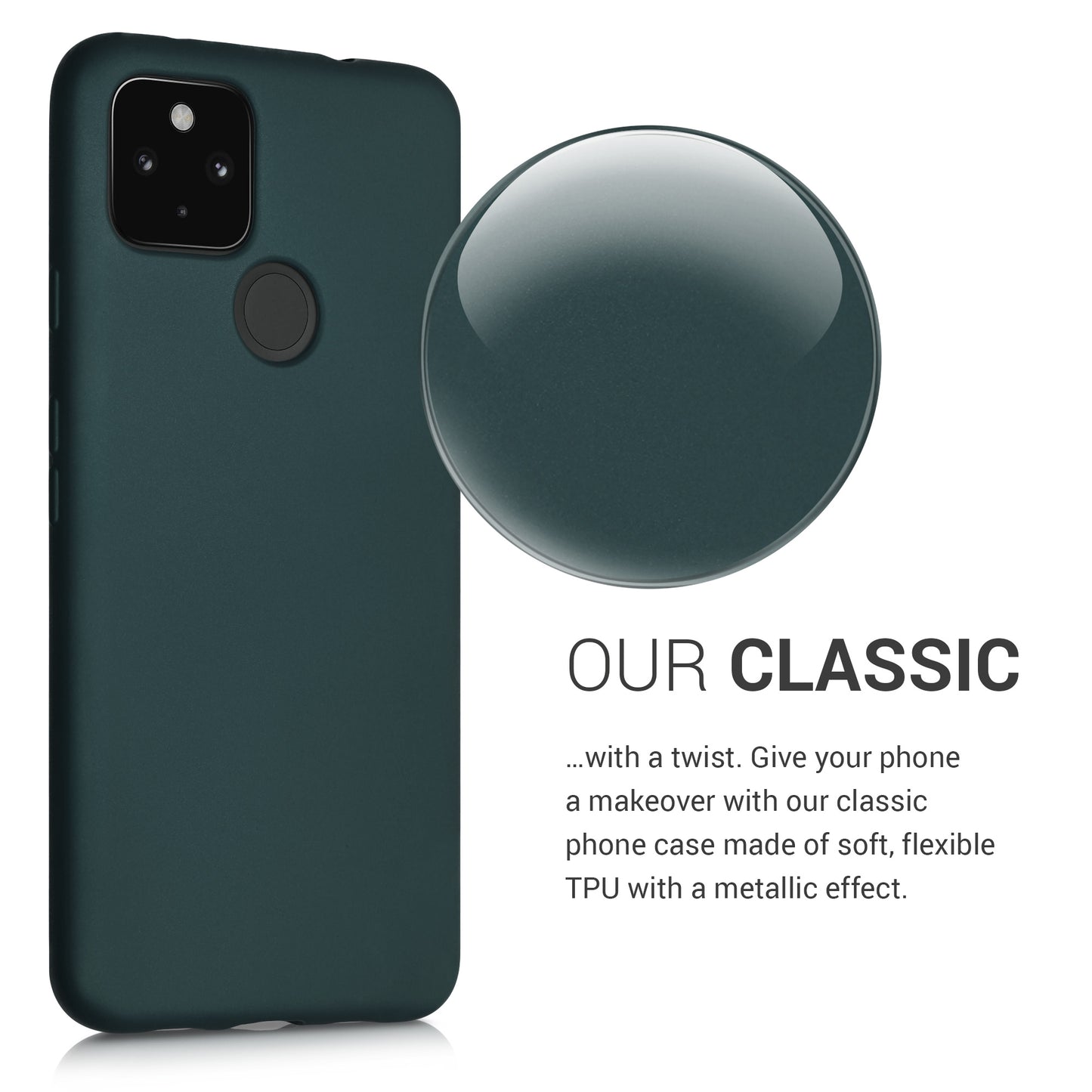 kwmobile Handyhülle für Google Pixel 4a 5G Hülle - Silikon Case - Schutzhülle Cover