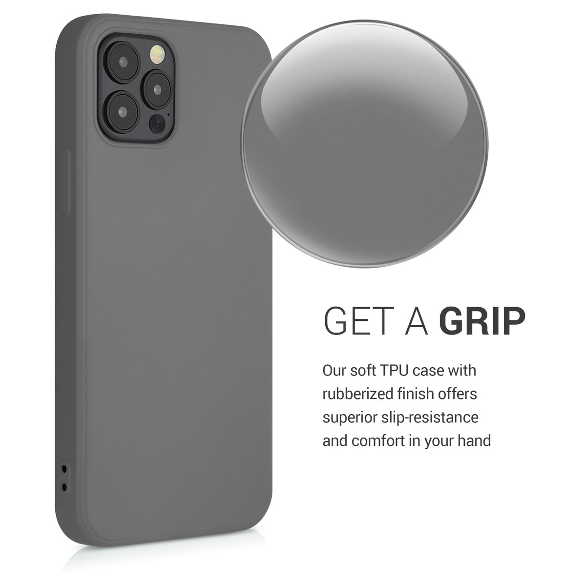 kwmobile Hülle kompatibel mit Apple iPhone 12 / iPhone 12 Pro Hülle - gummierte Silikon Handyhülle - Schutzhülle für kabelloses Laden - Case