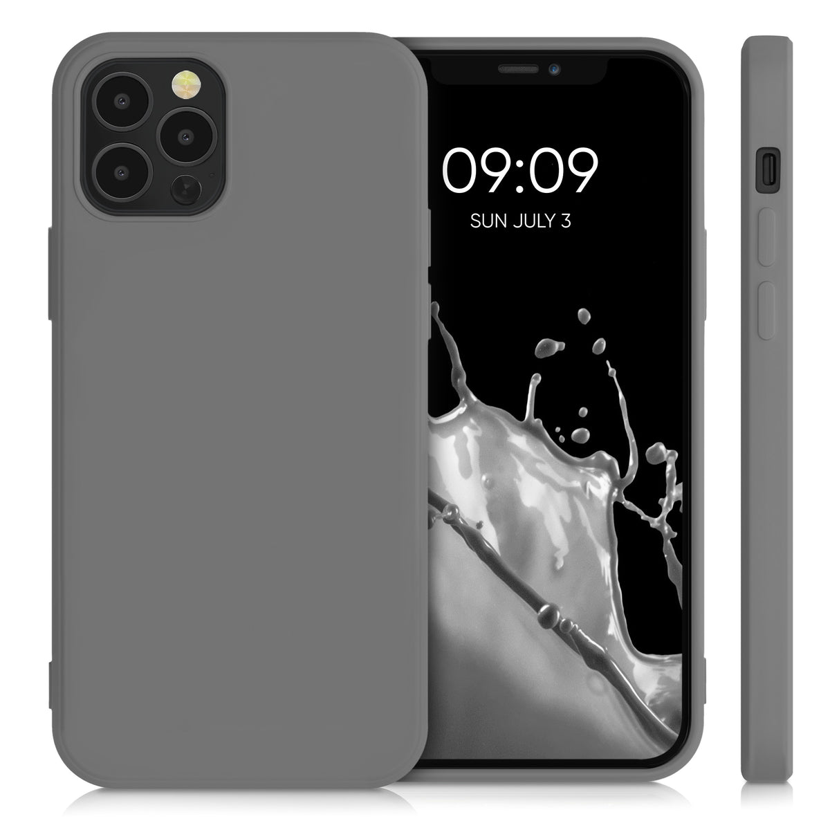 kwmobile Hülle kompatibel mit Apple iPhone 12 / iPhone 12 Pro Hülle - gummierte Silikon Handyhülle - Schutzhülle für kabelloses Laden - Case