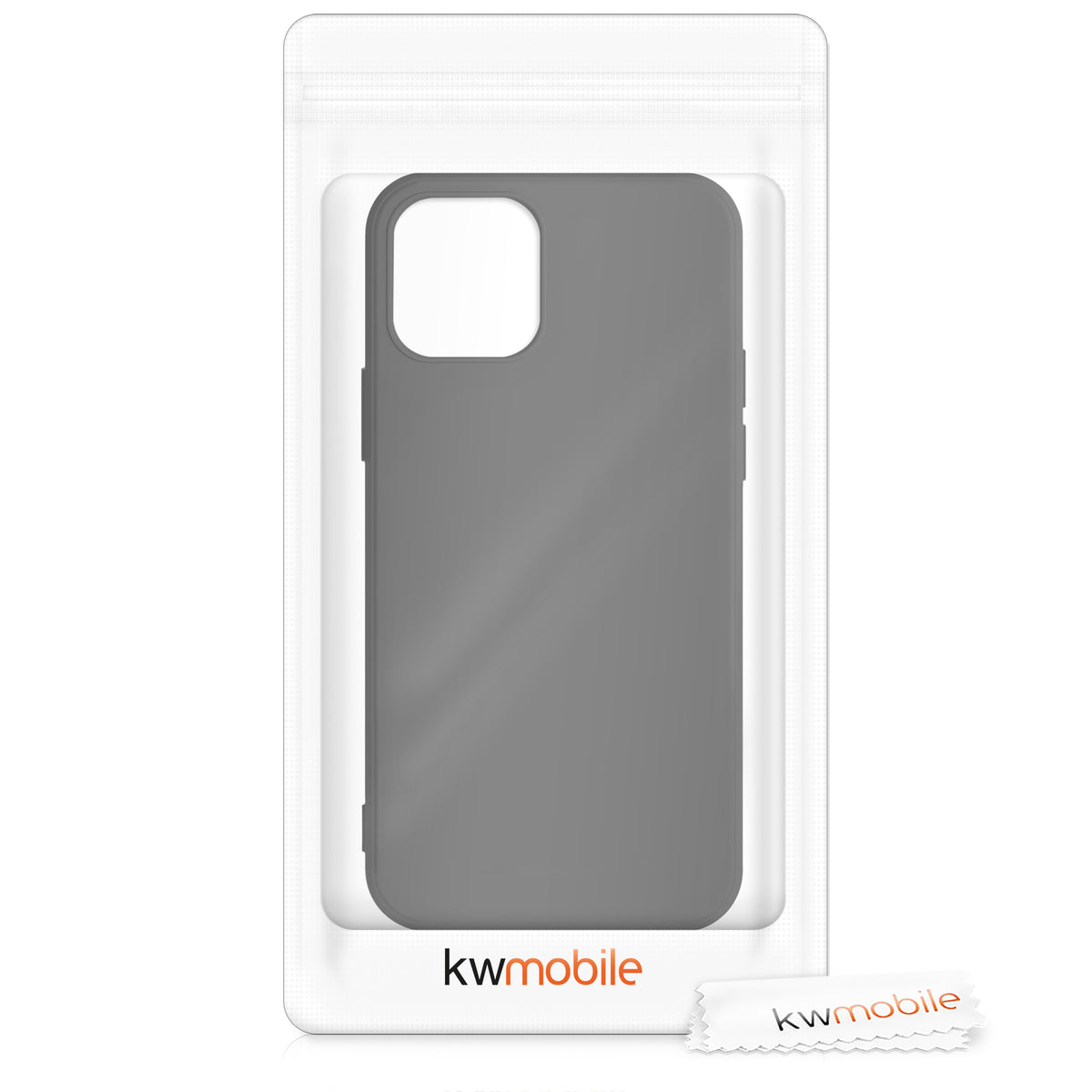 kwmobile Hülle kompatibel mit Apple iPhone 12 / iPhone 12 Pro Hülle - gummierte Silikon Handyhülle - Schutzhülle für kabelloses Laden - Case