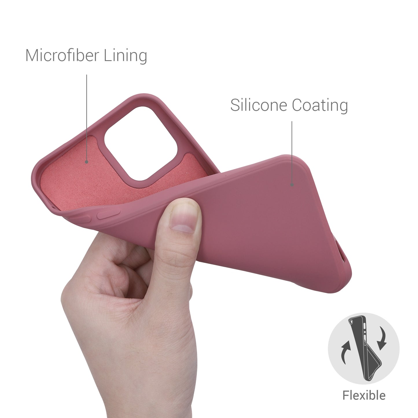 kwmobile Hülle kompatibel mit Apple iPhone 12 / iPhone 12 Pro Hülle - gummierte Silikon Handyhülle - Schutzhülle für kabelloses Laden - Case
