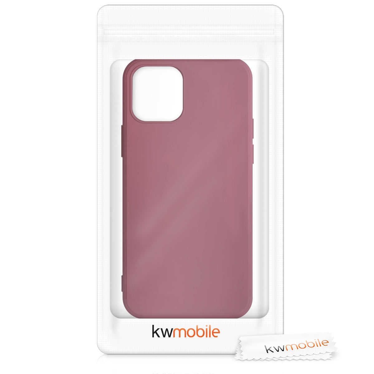 kwmobile Hülle kompatibel mit Apple iPhone 12 / iPhone 12 Pro Hülle - gummierte Silikon Handyhülle - Schutzhülle für kabelloses Laden - Case